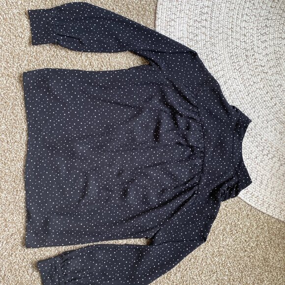 Who What Wear Black Long Sleeve Ruffle Blouse – Size M - Picture 5 of 5